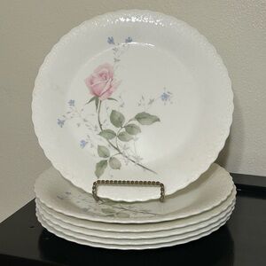 Mikasa Bone China April Rose A7053 Set of‎ 6 Dinner Plates